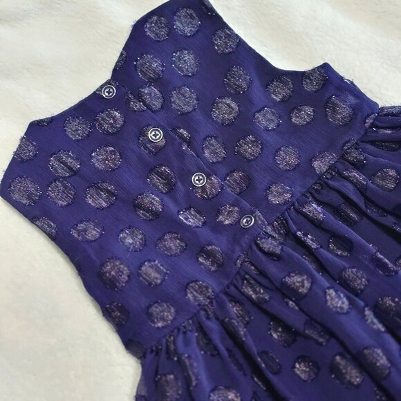 Tommy Hilfiger Girls Dress 2T – Purple Glitter Polka Dot Party Dress | EUC - Picture 5 of 7